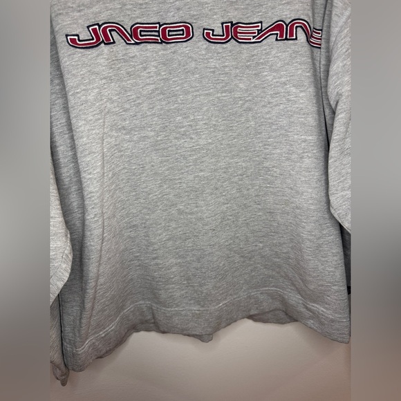 Pre-Owned LG JNCO Jeans Light Heather Grey Embroidered Logo Vintage Crewneck - Picture 4 of 8